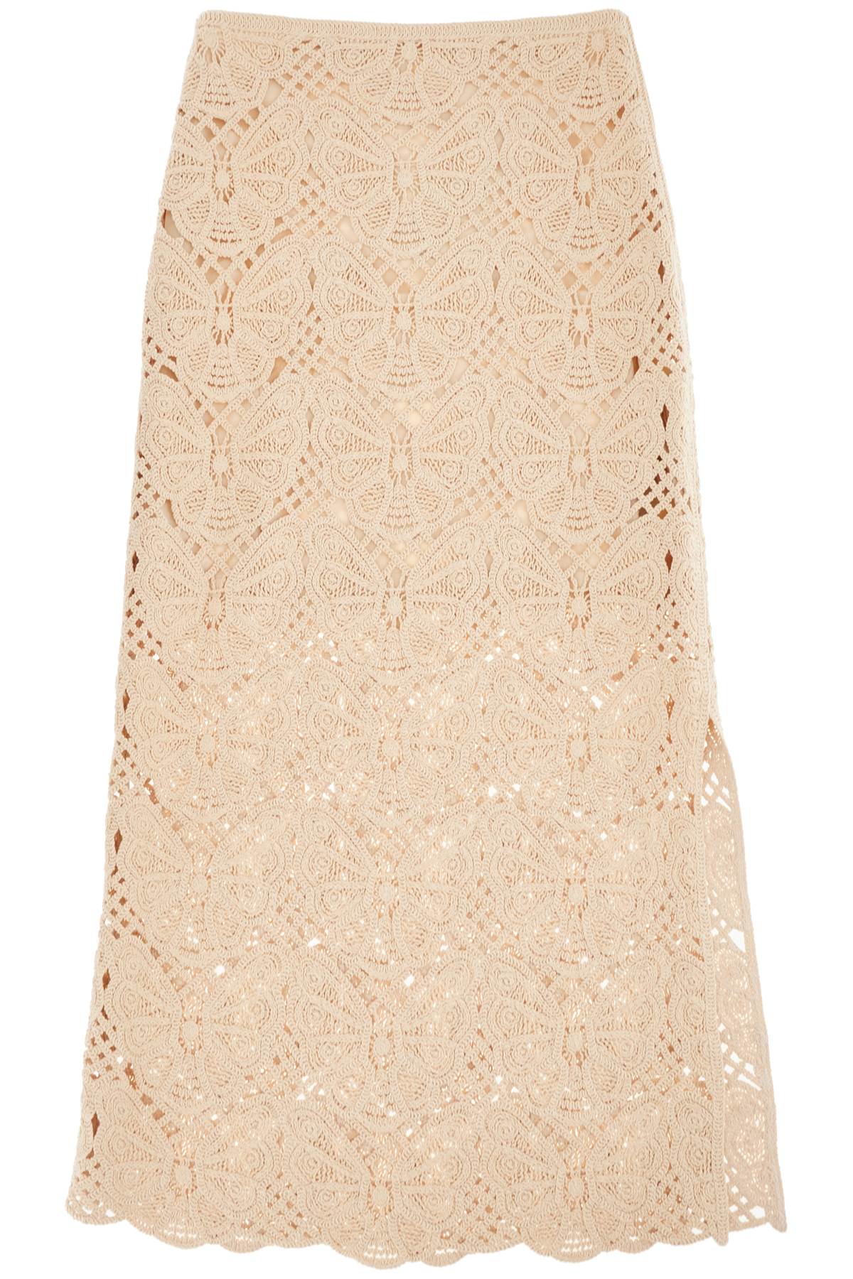 By Malene Birger crochet skirt with belt - Beige