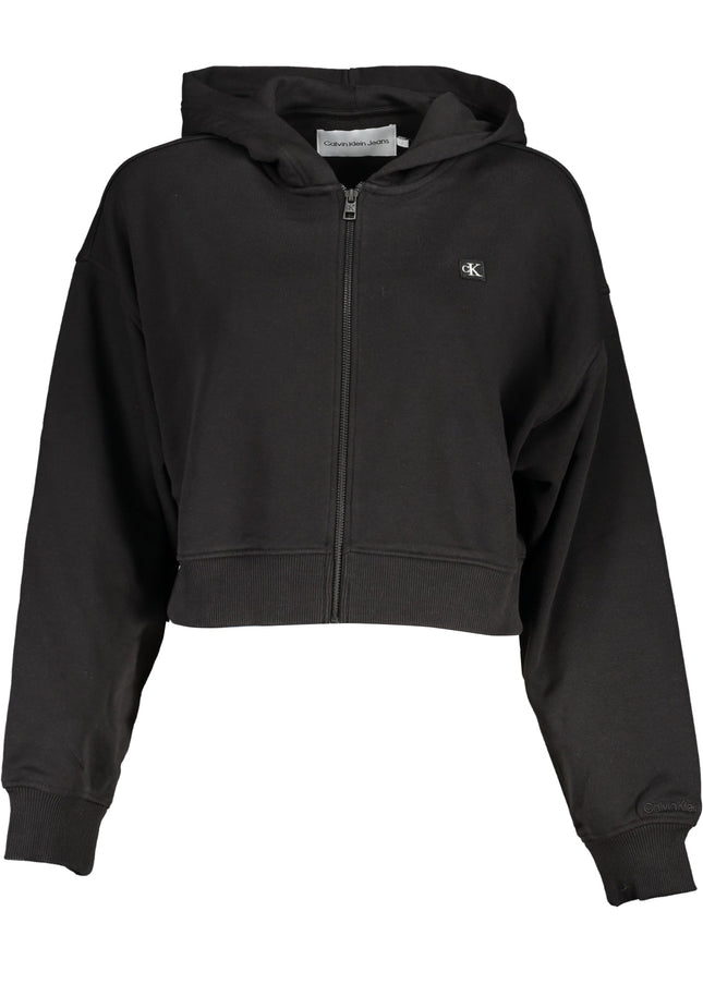 CALVIN KLEIN WOMEN'S BLACK ZIP SWEATSHIRT-0