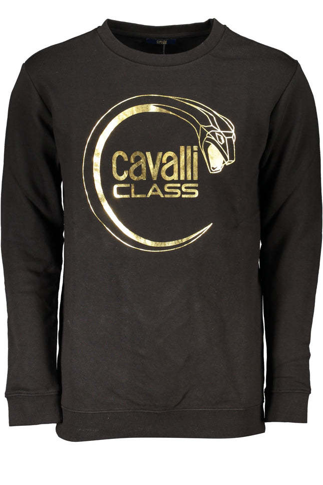 CAVALLI CLASS MEN'S BLACK ZIP-OUT SWEATSHIRT-0