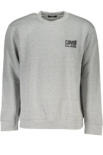 CAVALLI CLASS MEN'S GRAY ZIPLESS SWEATSHIRT-0