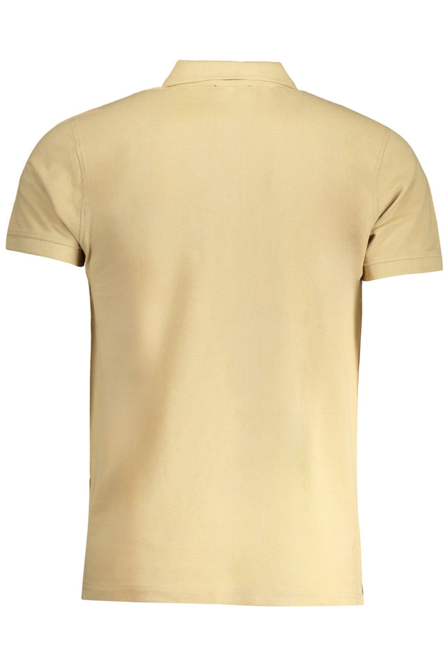 CAVALLI CLASS MEN'S SHORT SLEEVED POLO SHIRT BEIGE-1