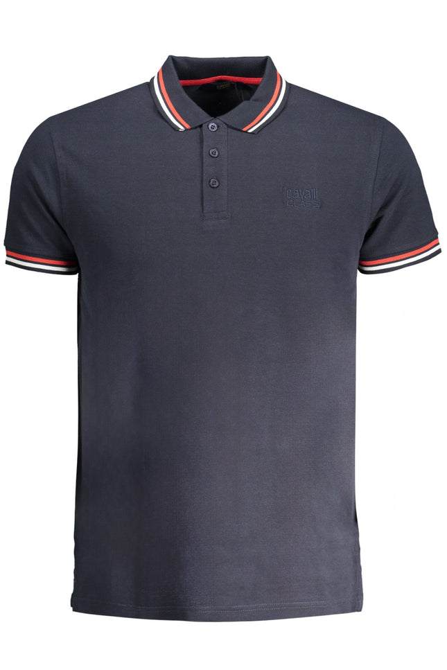 CAVALLI CLASS MEN'S SHORT SLEEVED POLO SHIRT BLUE-0