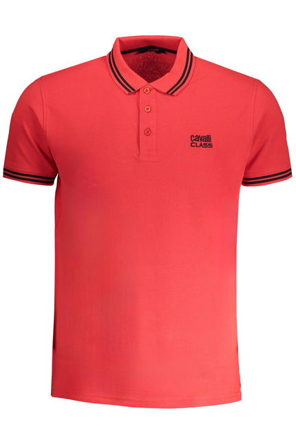 CAVALLI CLASS MEN'S SHORT SLEEVED POLO SHIRT RED-0