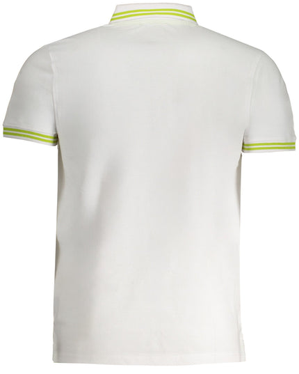 CAVALLI CLASS MEN'S WHITE SHORT SLEEVED POLO SHIRT-1