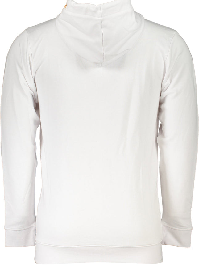 CAVALLI CLASS MEN'S WHITE ZIP SWEATSHIRT-1