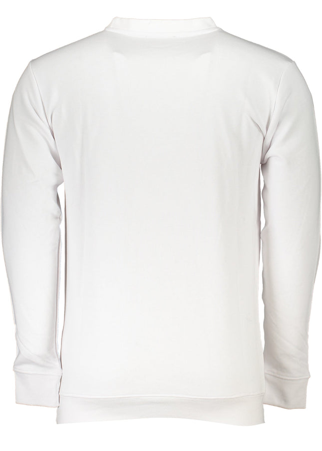 CAVALLI CLASS MEN'S WHITE ZIPLESS SWEATSHIRT-1