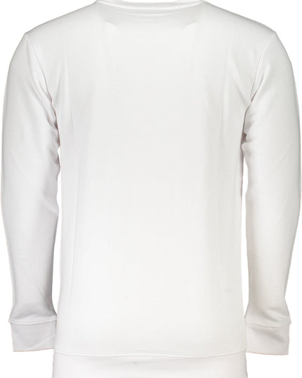 CAVALLI CLASS MEN'S WHITE ZIPLESS SWEATSHIRT-1