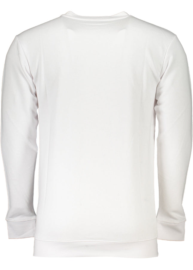 CAVALLI CLASS MEN'S WHITE ZIPLESS SWEATSHIRT-1