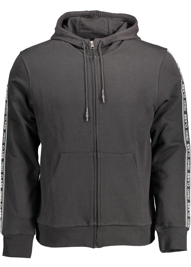 CAVALLI CLASS SWEATSHIRT WITH ZIP MAN BLACK-0