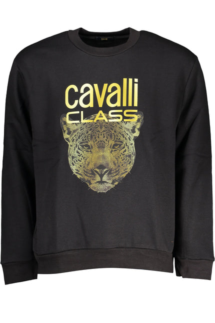 CAVALLI CLASS WOMEN'S ZIPLESS SWEATSHIRT BLACK-Felpe-CAVALLI CLASS-Urbanheer