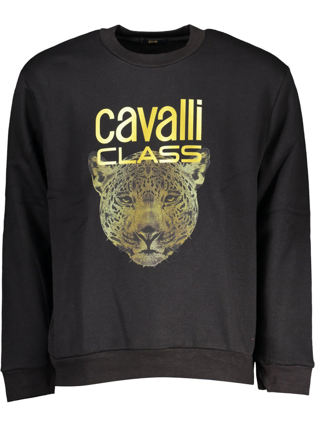 CAVALLI CLASS WOMEN'S ZIPLESS SWEATSHIRT BLACK-Felpe-CAVALLI CLASS-Urbanheer