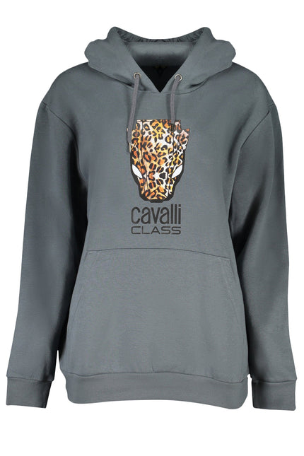 CAVALLI CLASS WOMEN'S ZIPLESS SWEATSHIRT GRAY-Felpe-CAVALLI CLASS-Urbanheer