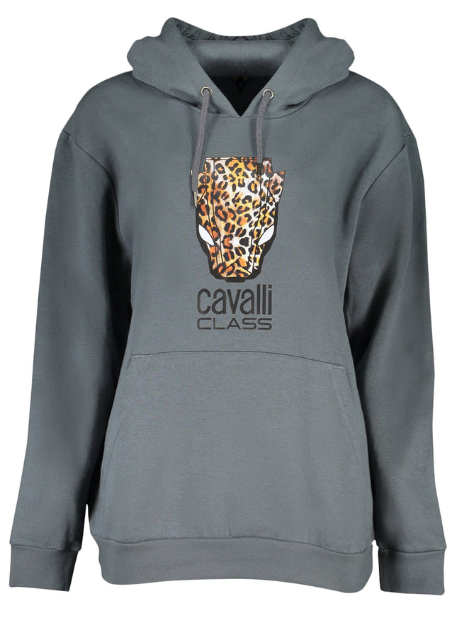 CAVALLI CLASS WOMEN'S ZIPLESS SWEATSHIRT GRAY-Felpe-CAVALLI CLASS-Urbanheer