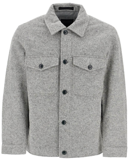 Woolrich reflective wool blend shirt jacket