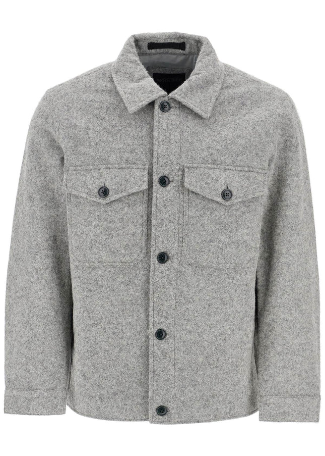 Woolrich reflective wool blend shirt jacket