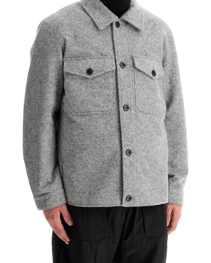 Woolrich reflective wool blend shirt jacket