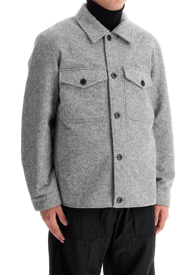 Woolrich reflective wool blend shirt jacket