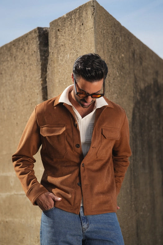 Camel Suede Outershirt