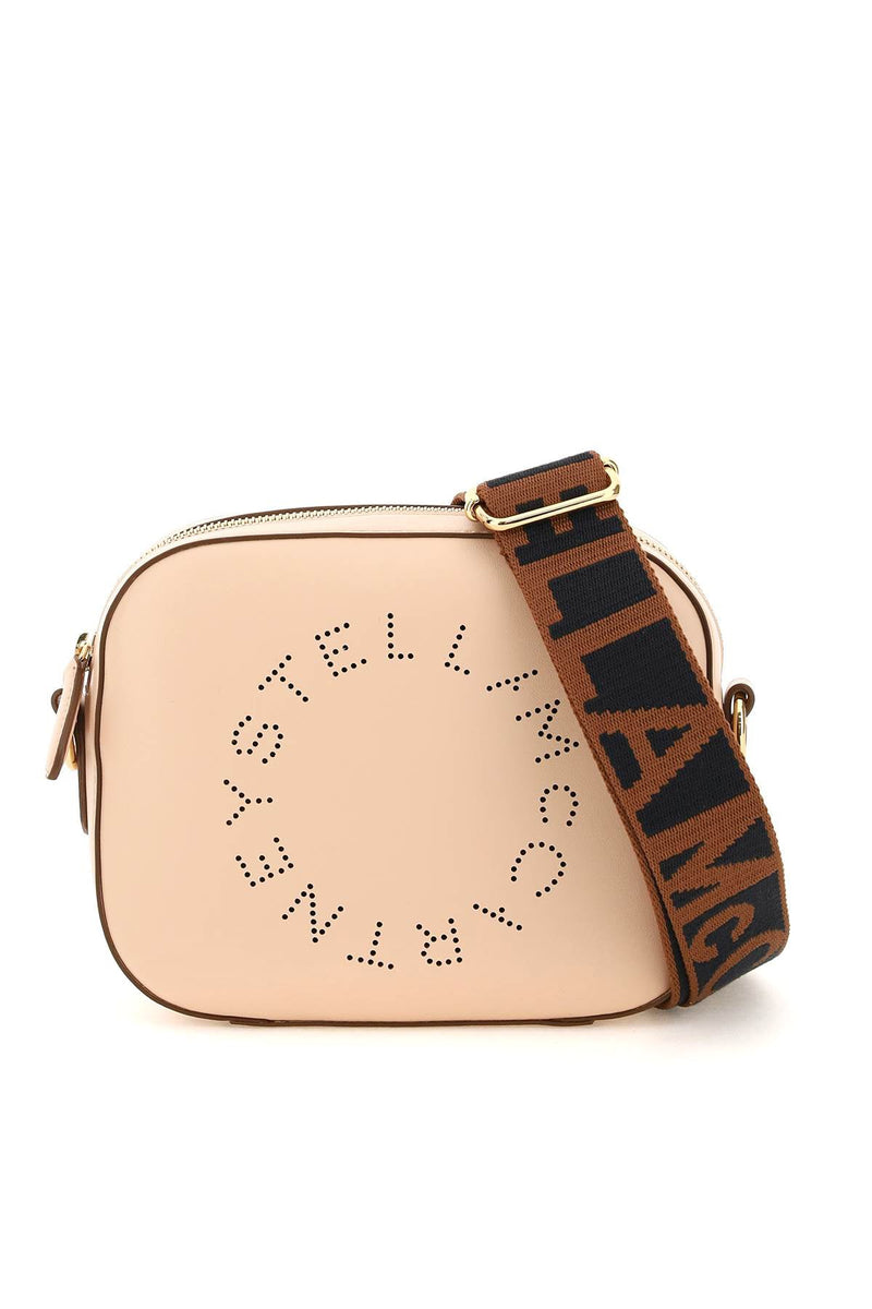 Camera Bag With Perforated Stella Logo-women > bags > general > crossbody and shoulder bags-Stella McCartney-os-Marrone-Urbanheer
