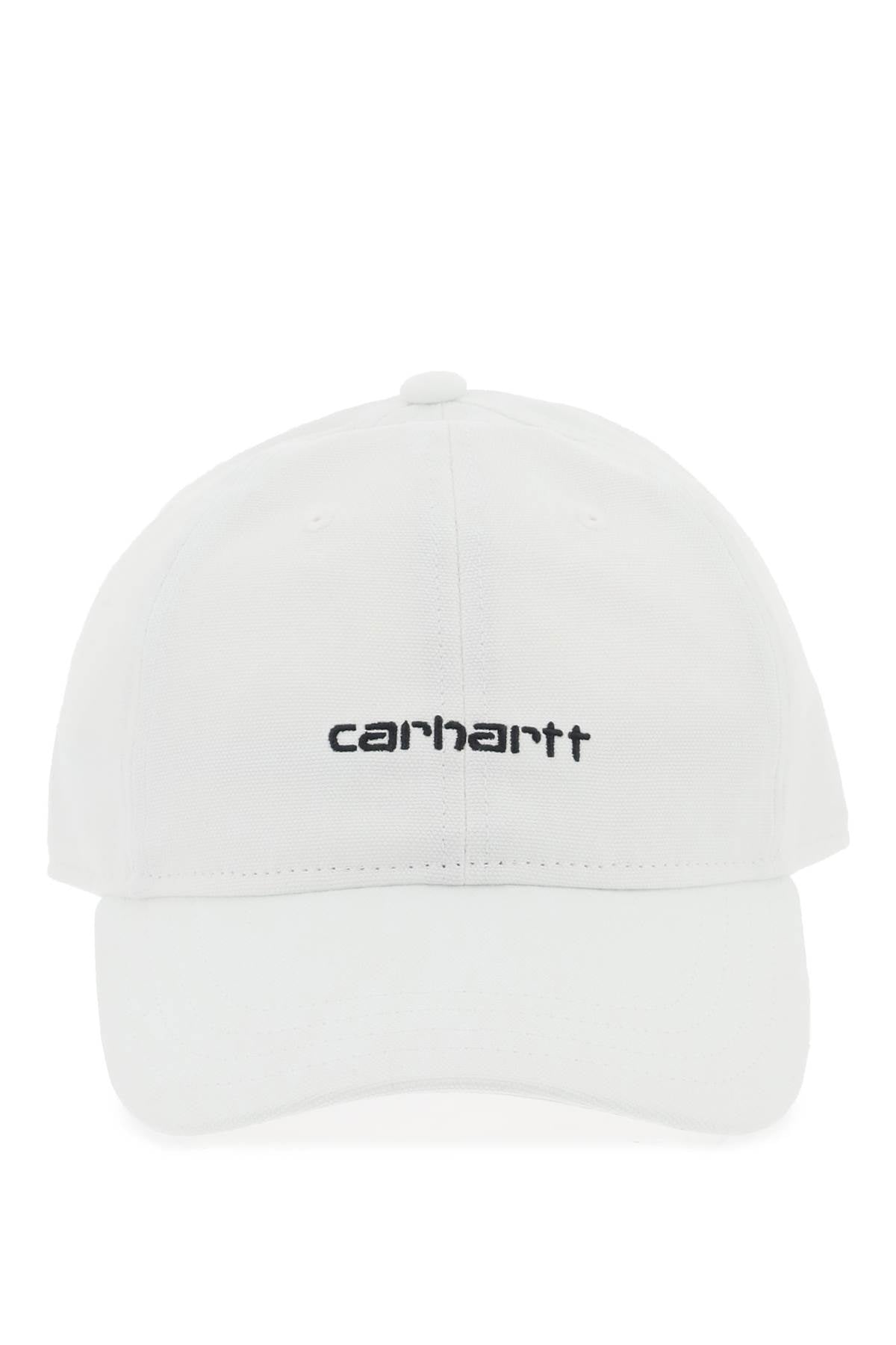 Carhartt wip canvas script baseball cap-men > accessories > scarves hats & gloves > hats-Carhartt Wip-os-White-Urbanheer