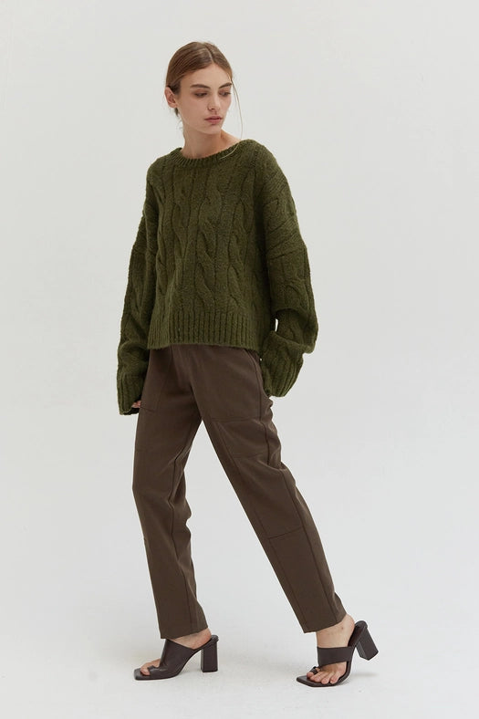 Carol Chunky Cable Knit Sweater