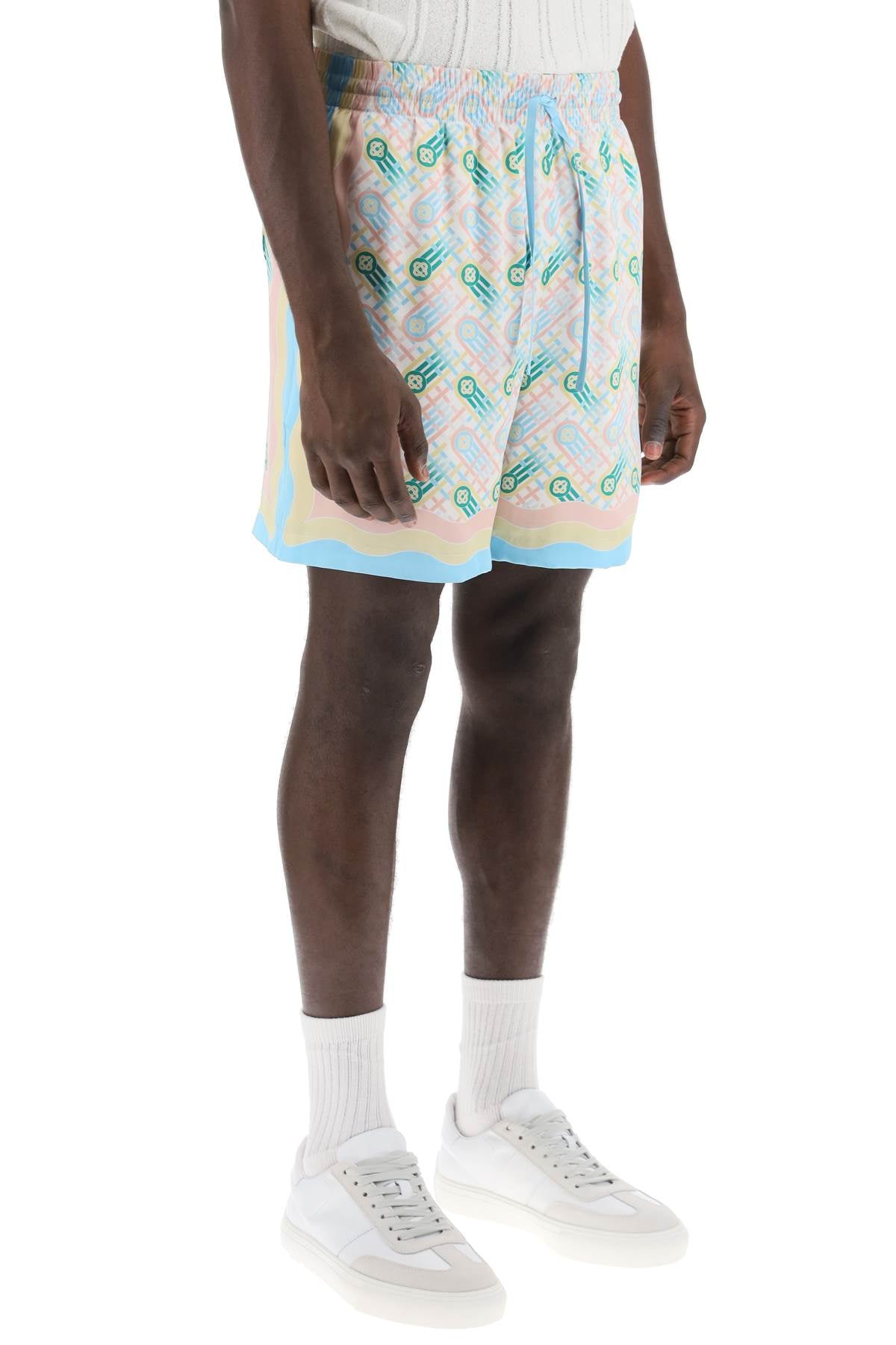 Casablanca ping pong satin shorts