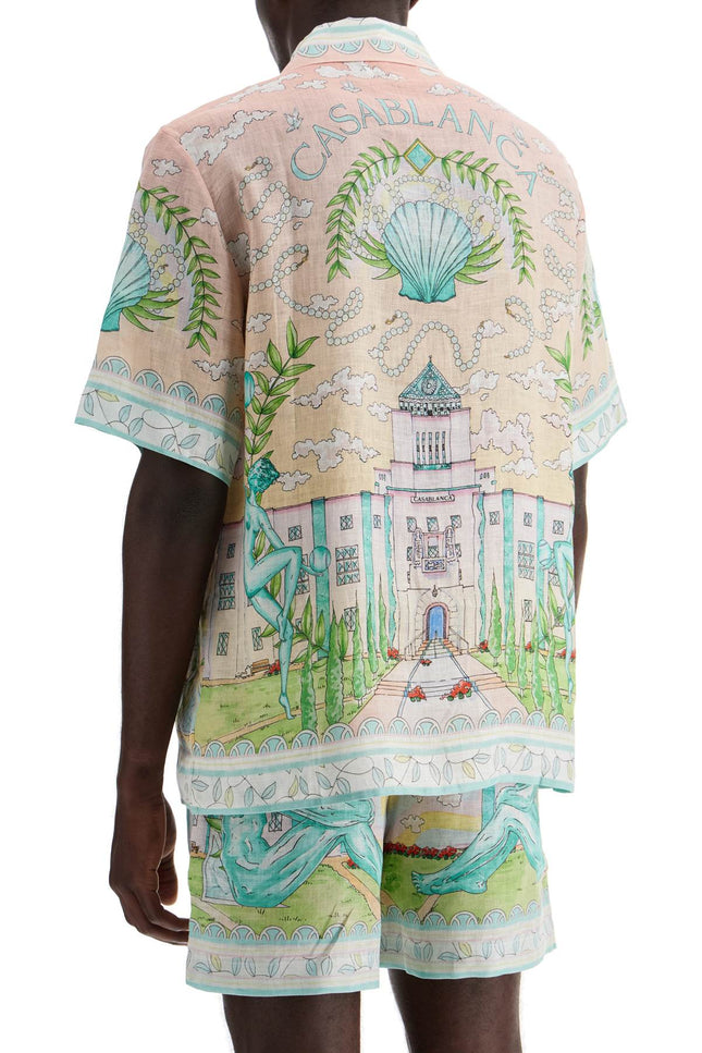 Casablanca short-sleeved linen shirt for men