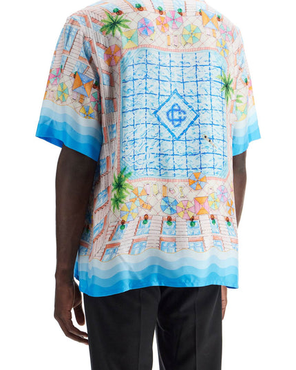 Casablanca short-sleeved silk shirt