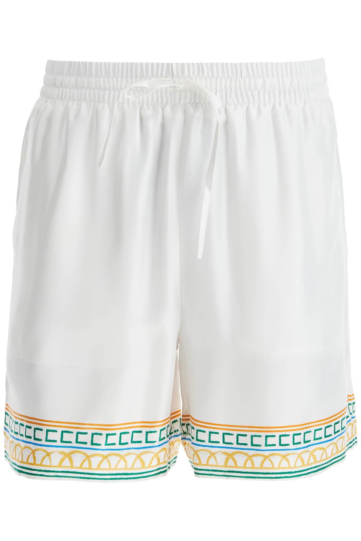 Casablanca silk bermuda shorts 'crayon temple