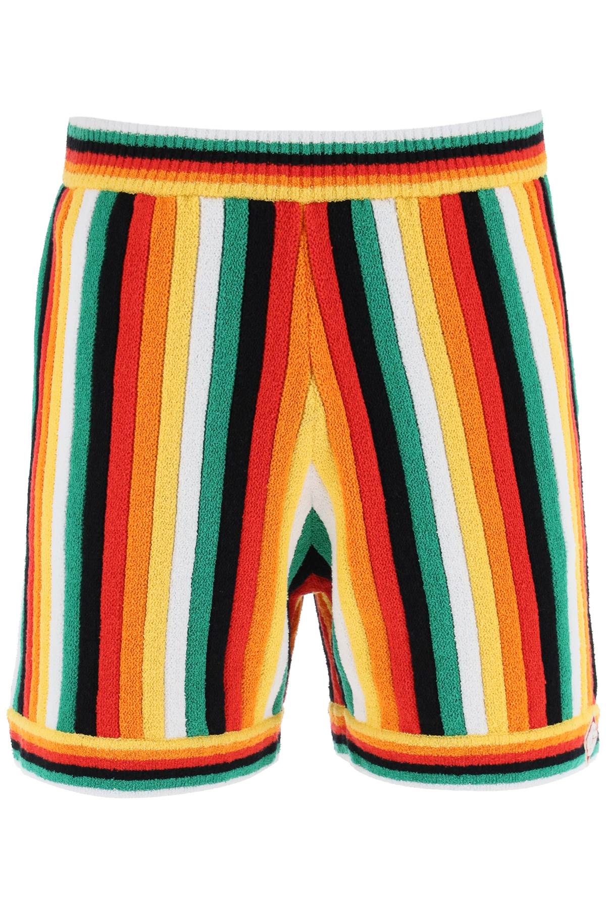 Casablanca striped knit bermuda shorts-men > clothing > trousers > bermuda and shorts-Casablanca-m-Multicolor-Urbanheer