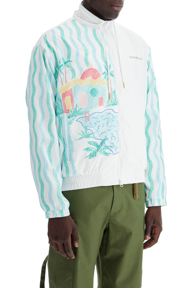Casablanca "windbreaker jacket with maison memphis print" - White