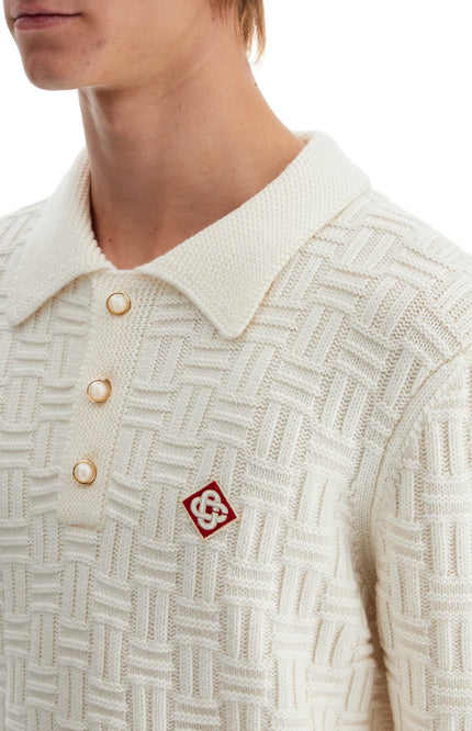 Casablanca woolen polo-style pullover