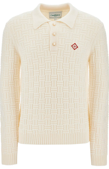 Casablanca woolen polo-style pullover