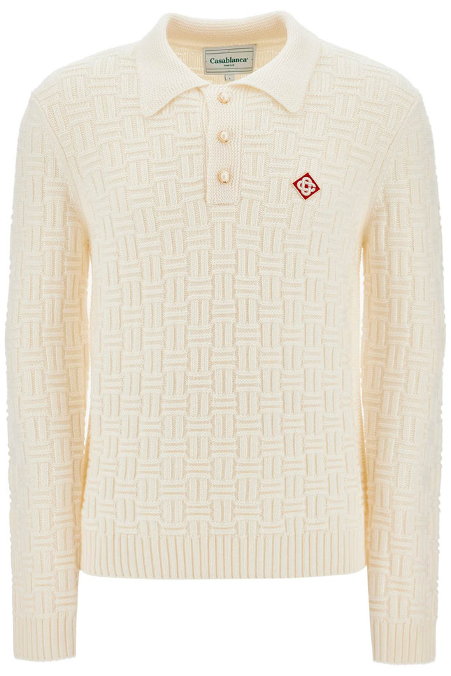 Casablanca woolen polo-style pullover