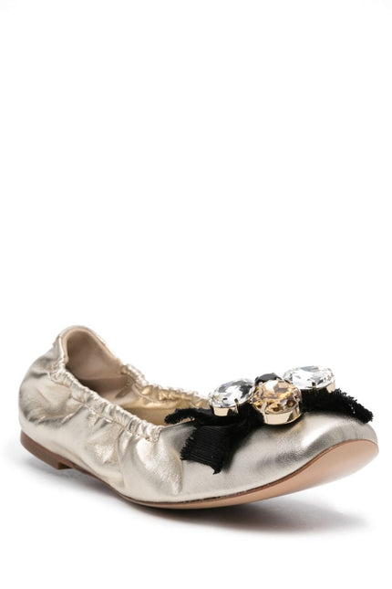 Casadei Flat Shoes Golden