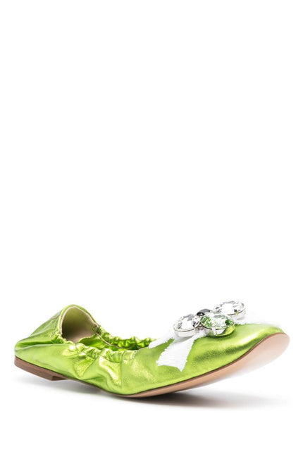 Casadei Flat Shoes Green