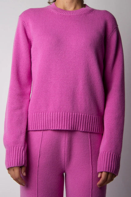 Cashmere Mix Crewneck Sweater Fondant Pink