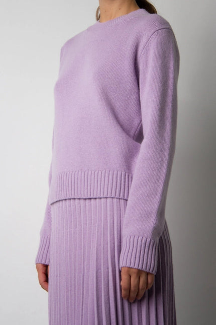 Cashmere Mix Crewneck Sweater Lavander