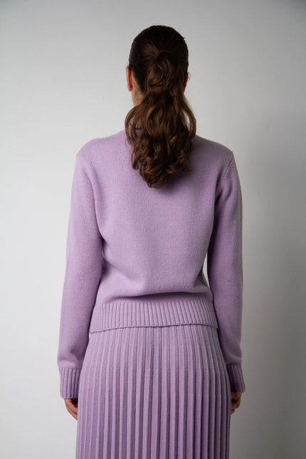 Cashmere Mix Crewneck Sweater Lavander