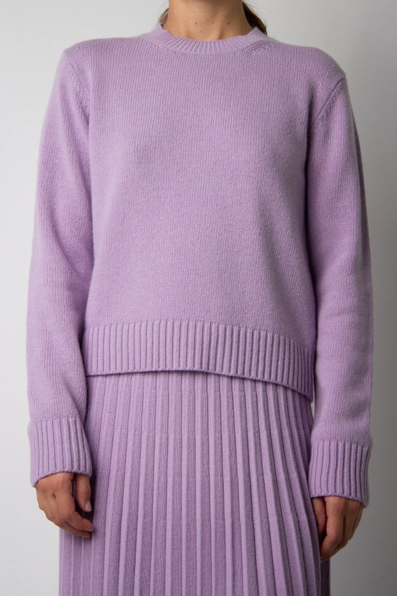 Cashmere Mix Crewneck Sweater Lavander