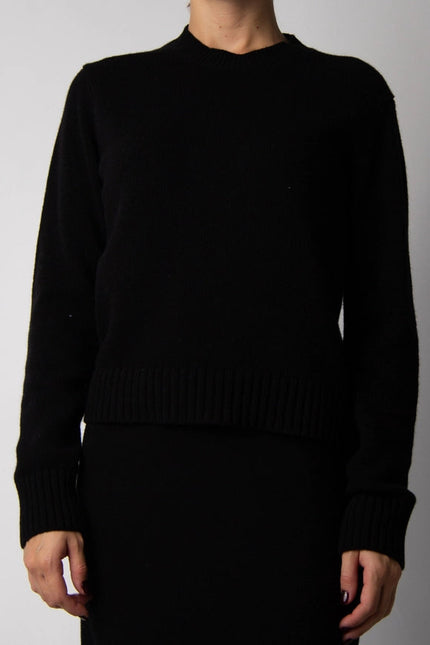 Cashmere Mix Crewneck Sweater Navy