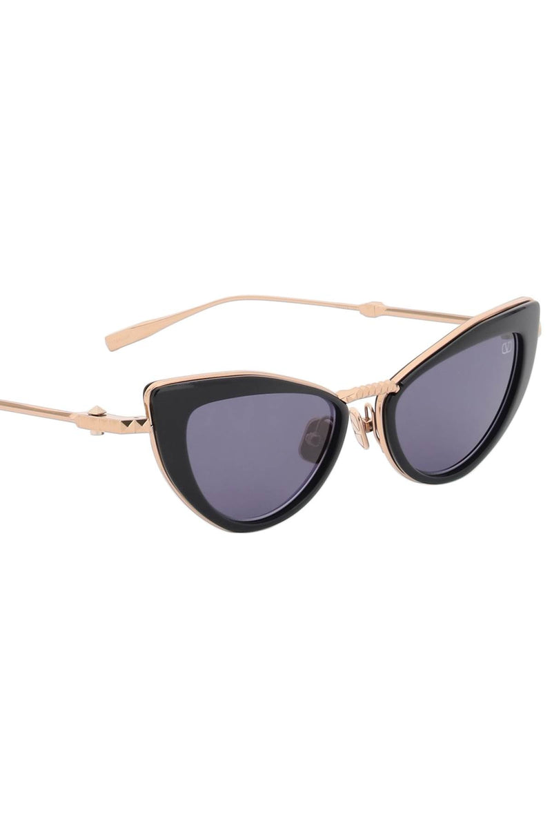Cat-Eye Sunglasses With Stud-women > accessories > glasses-Valentino-os-Nero-Urbanheer