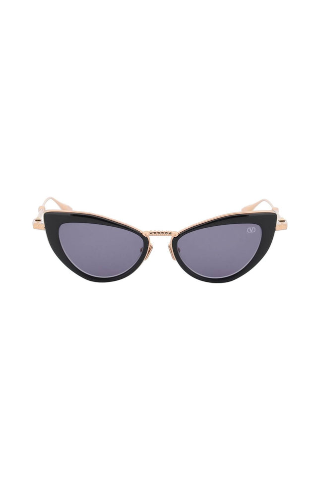 Cat-Eye Sunglasses With Stud-women > accessories > glasses-Valentino-os-Nero-Urbanheer