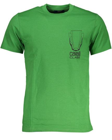 CAVALLI CLASS GREEN MEN'S SHORT SLEEVED T-SHIRT-0