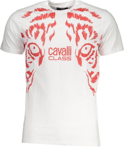 CAVALLI CLASS MEN'S SHORT SLEEVED T-SHIRT WHITE-0