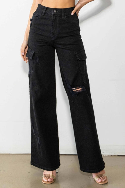 Cells Cargo Wide Jeans Black