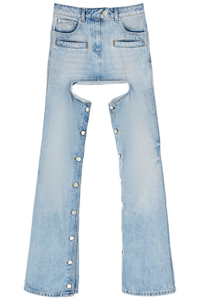 'Chaps' Jeans With Cut-Out-women > clothing > jeans-Courreges-28-Blu-Urbanheer