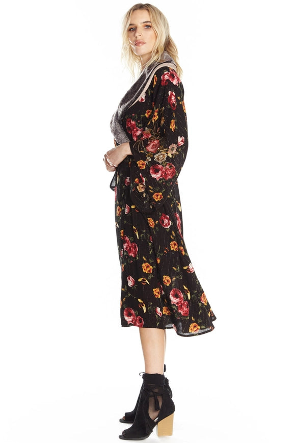 Charlene Princess of Monaco Kimono Dress-Dress-Aratta-Urbanheer