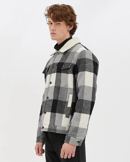 Checkered Knit Jacket