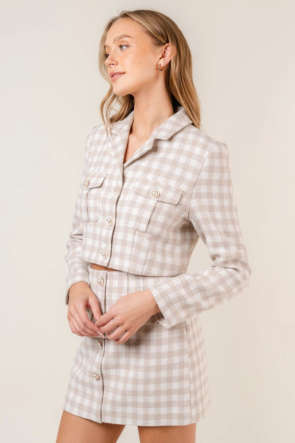 Checkered Tweed JACKET